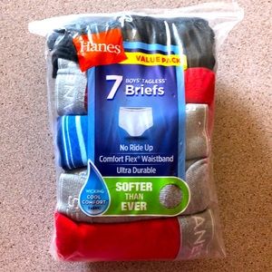 COPY - Hanes 7 Boys tables Briefs